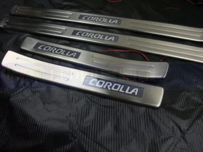 Лот: 5399792. Фото: 1. Накладки на пороги LED Corolla... Детали тюнинга