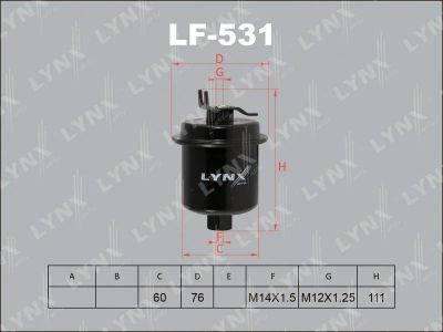 Лот: 13357232. Фото: 1. Lynx LF-531 Топливный фильтр. Расходные материалы