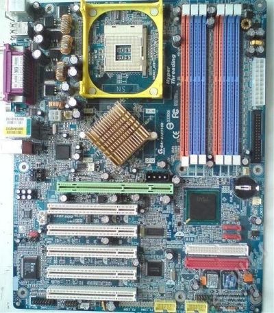 Лот: 409871. Фото: 1. Мать S478 GIGABYTE GA-8IK1100... Материнские платы