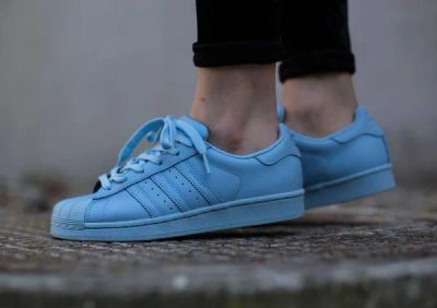 Лот: 8266213. Фото: 1. Кроссовки Adidas suprstar blue... Кеды, кроссовки, слипоны