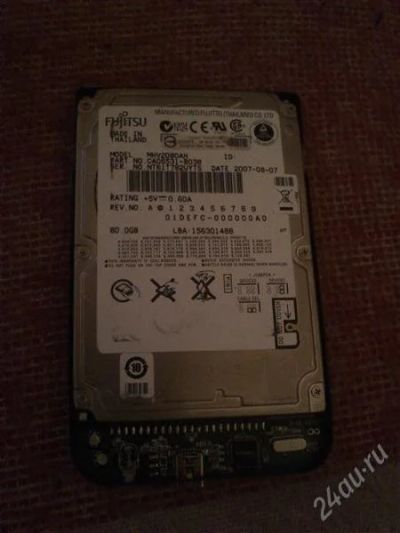 Лот: 2203769. Фото: 1. Винчестер IDE 2.5'' Fujitsu 80Gb. Жёсткие диски (HDD)
