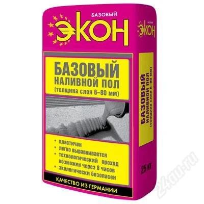 Лот: 2530491. Фото: 1. пол наливной Базовый ЭКОН 6 -... Смеси, шпатлевки, цемент