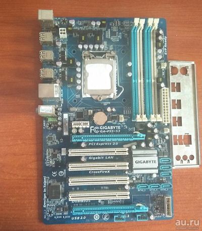 Лот: 16903075. Фото: 1. Gigabyte GA-P55-S3. Материнские платы