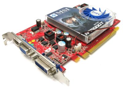 Лот: 14914400. Фото: 1. MSI Geforce 9500GT 512MB (VGA... Видеокарты