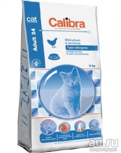 Лот: 8331495. Фото: 1. Calibra Cat Adult 34, для всех... Корма