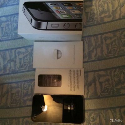 Лот: 6303523. Фото: 1. Apple iPhone 4s 16gb черный отличное... Смартфоны