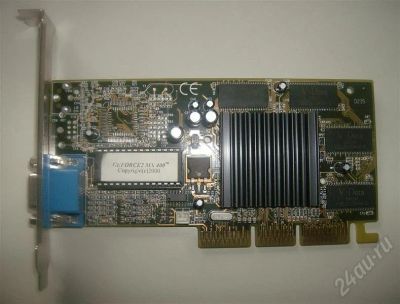 Лот: 516797. Фото: 1. AGP geforce 2mx-400 64 mb 128bit. Видеокарты
