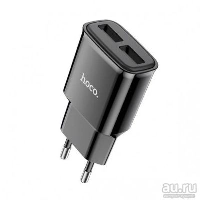 Лот: 18276778. Фото: 1. Адаптер 220V->2*USB 2.4A HOCO... Зарядные устройства, блоки питания, адаптеры сетевые для смартфонов