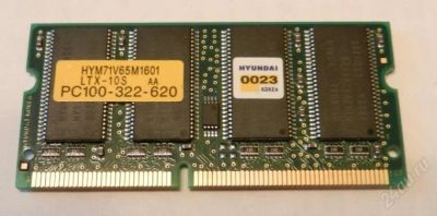 Лот: 2042712. Фото: 1. so-dimm 128mb pc100 hynix. Оперативная память