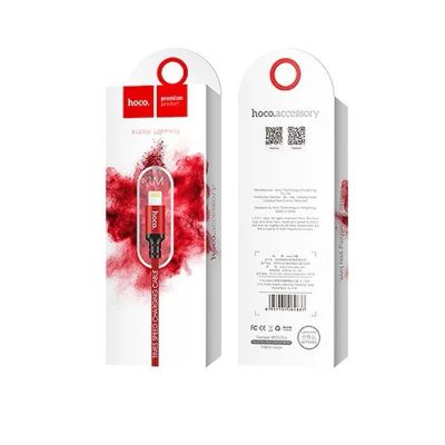 Лот: 22151463. Фото: 1. Кабель HOCO X14 Lighting 1m (Red... Дата-кабели, переходники