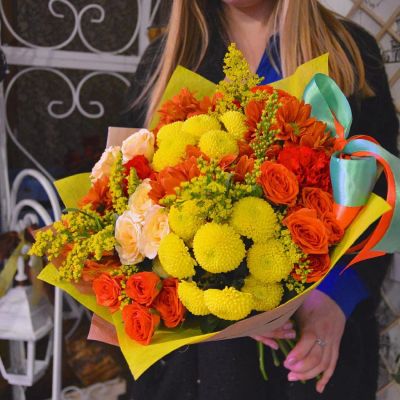 Лот: 8240542. Фото: 1. Сборный букет. Цветы на Щорса... Свежие цветы