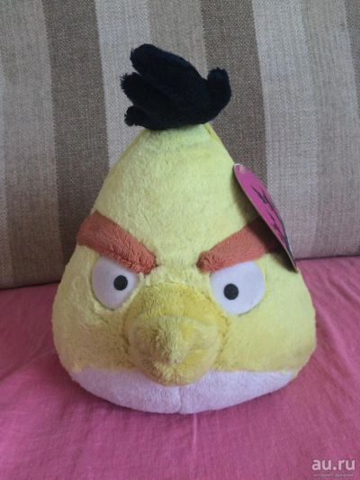 Лот: 8076003. Фото: 1. Angry birds желтая. Мягкие