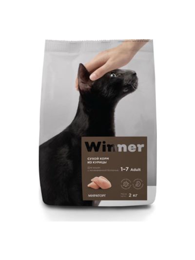 Лот: 15827820. Фото: 1. Корм сухой Winner с курицей полнорационный... Корма