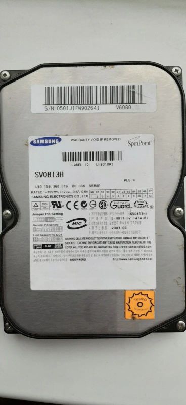 Лот: 15651883. Фото: 1. Жесткий диск 80GB HDD. Жёсткие диски (HDD)