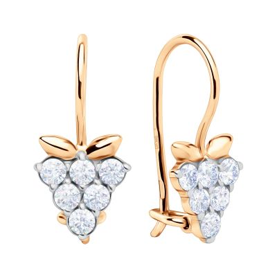 Лот: 23880888. Фото: 1. Серьги детские TALANT из золота... Серьги, каффы