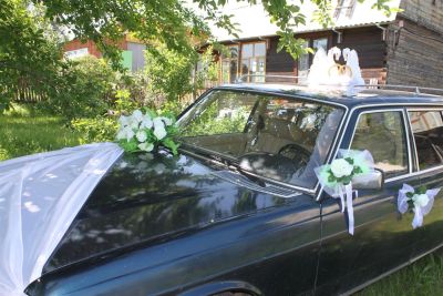 Лот: 2953361. Фото: 1. украшение на машину " Белые розы... Другое (свадебная мода)