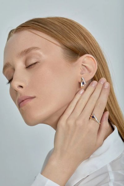 Лот: 21065125. Фото: 1. Золотой комплект украшений 585... Кольца, перстни