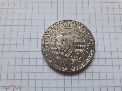 Лот: 17135695. Фото: 1. Монета Остров Мэн 1 крона ЧМ по... Европа