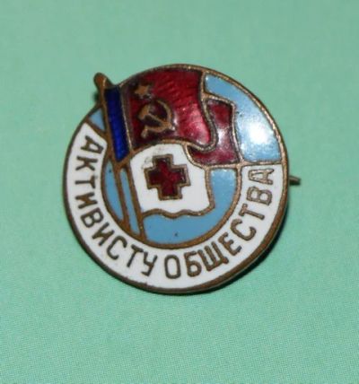 Лот: 8650249. Фото: 1. Тяжелый знак: Активисту общества... Сувенирные