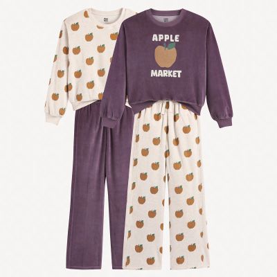 Лот: 25673995. Фото: 1. Комплект из 2 велюровых пижам... Другое (одежда, обувь, галантерея)