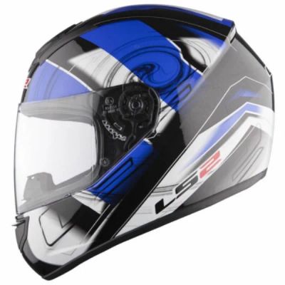 Лот: 9138224. Фото: 1. Шлем ls2 ff351 action white blue. Аксессуары