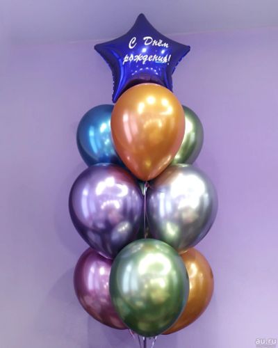 Лот: 2214804. Фото: 1. шар с гелием металлик ХРОМ (Воздушные... Воздушные шары