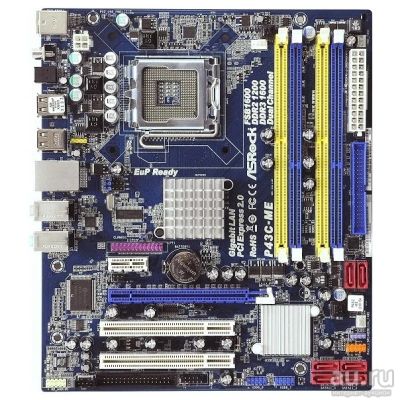 Лот: 18066752. Фото: 1. ASRock P43C-ME (Поддержка процессоров... Материнские платы