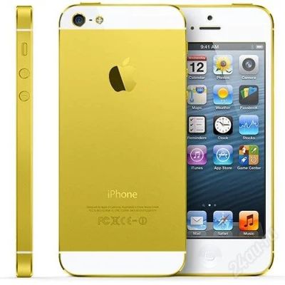 Лот: 2939471. Фото: 1. iPhone 5 (16GB) GOLD. РСТ. Смартфоны