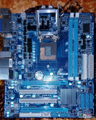 Лот: 18228208. Фото: 1. Gigabyte GA-H55M-D2H. Материнские платы