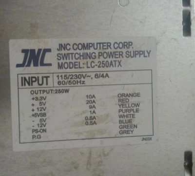 Лот: 525851. Фото: 1. Блок питания JNC LC-250ATX. Корпуса, блоки питания