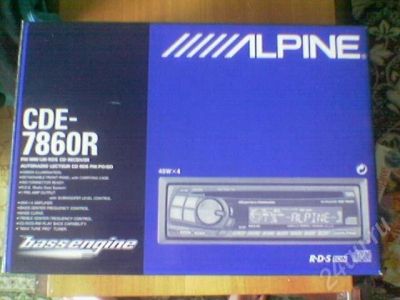 Лот: 24862. Фото: 1. магнитлола Alpine CDE-786OR BASSengine... Красноярск