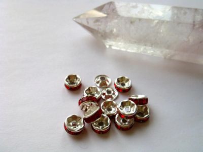 Лот: 3927336. Фото: 1. Фурнитура. Бусины с вставками... Бижутерия ручной работы