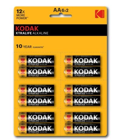 Лот: 20836684. Фото: 1. Батарейки Kodak LR6-12BL perforated... Батарейки, аккумуляторы, элементы питания