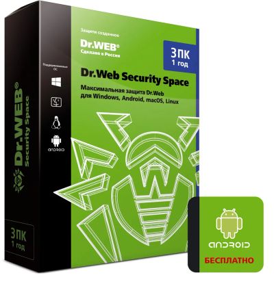 Лот: 25010491. Фото: 1. Антивирус Dr._Web® Security_Space... Офисные и специальные (CADы)