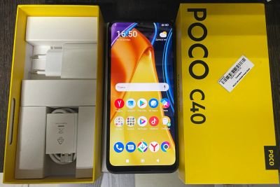 Лот: 20977705. Фото: 1. Смартфон POCO C40 64 ГБ черный. Смартфоны