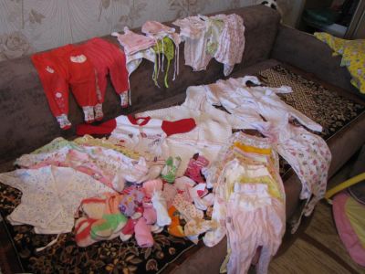Лот: 8097905. Фото: 1. детские вещи пакет 0-3м бу и новые. Одежда для дома