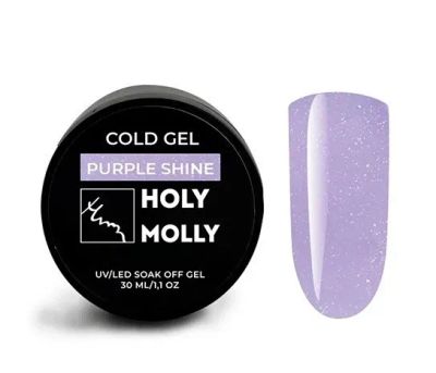 Лот: 18667814. Фото: 1. COLD GEL Holy Molly Purple SHINE... Наращивание ногтей