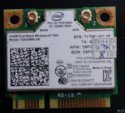 Лот: 13063694. Фото: 1. WiFi PCIE адаптер для ноутбука... WiFi, Bluetooth адаптеры