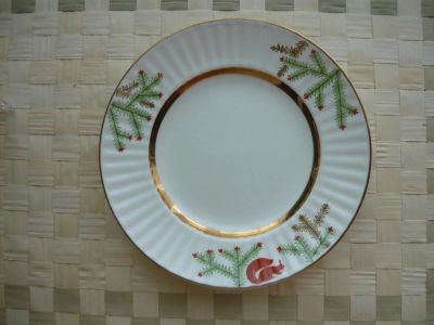 Лот: 6487421. Фото: 1. Тарелка -Белка на елке-,ЛФЗ экспорт. Фарфор, керамика