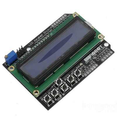 Лот: 4730160. Фото: 1. LCD keypad shield 1602 16x2 дисплей... Микроконтроллеры