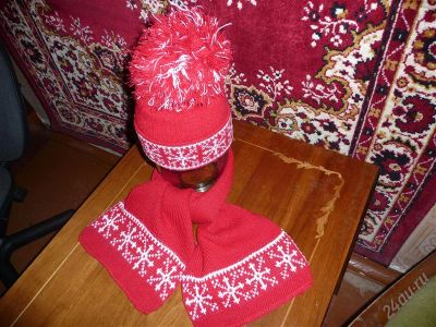 Лот: 2650654. Фото: 1. шапочка с шарфиком. Головные уборы