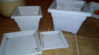 Лот: 8771806. Фото: 1. Квадратные горшки. Кашпо, горшки, вазоны для цветов