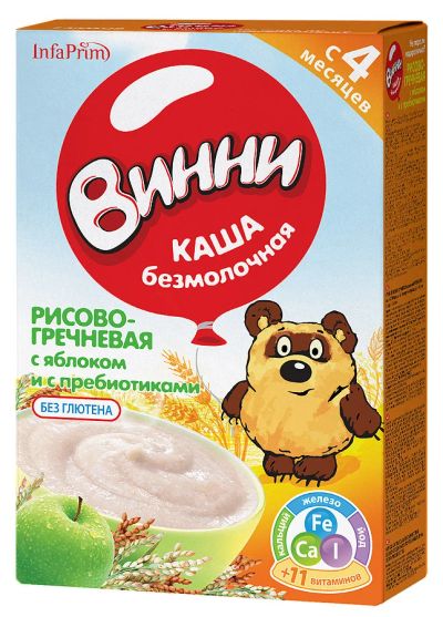 Лот: 4557985. Фото: 1. Каша Винни рисово-гречневая с... Детское питание