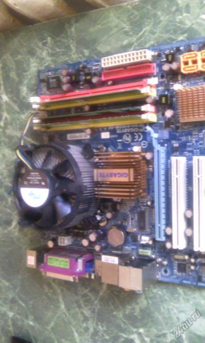 Лот: 5838014. Фото: 1. мат плата Gigabyte ga-946 + проц... Материнские платы