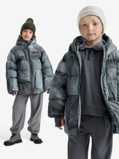 Лот: 25805632. Фото: 1. Пуховик детский Happy Baby, Серый. Другое (спортивная одежда)