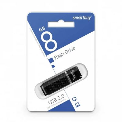 Лот: 6243915. Фото: 1. Флешка 8Gb USB 2.0 Smartbuy Quartz... USB-флеш карты