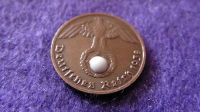 Лот: 7963089. Фото: 1. 1 рейх пфенниг 1938 G отличное... Германия и Австрия