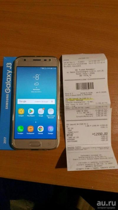 Лот: 13462007. Фото: 1. Samsung Galaxy j3 2017 Gold. Смартфоны