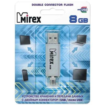 Лот: 24948964. Фото: 1. Флеш-накопитель USB/microUSB 8Gb... USB-флеш карты