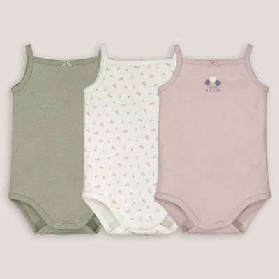 Лот: 24212839. Фото: 1. Комплект из трех боди на LaRedoute. Ползунки, распашонки, слипы